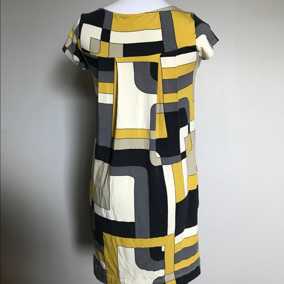 60s mod style geometric print mini dress - Picture 5 of 7